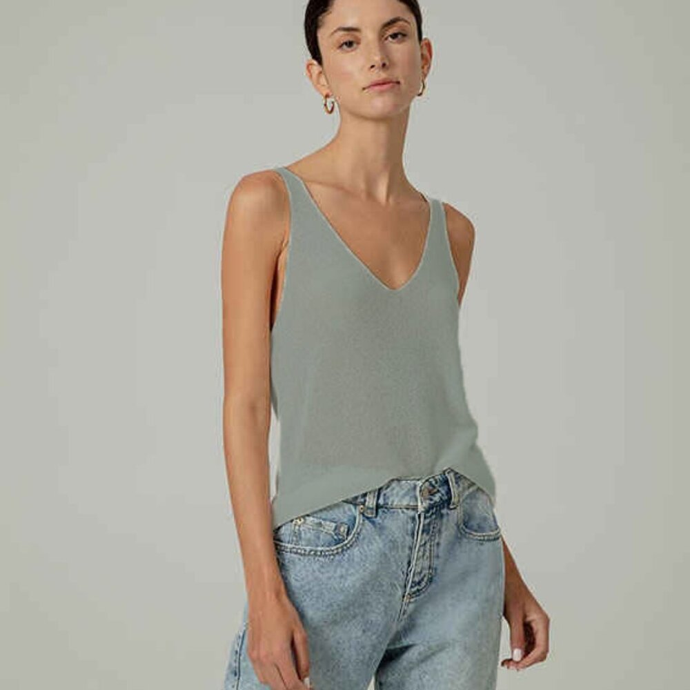 PUNTO BLANCO Sage Green Top
